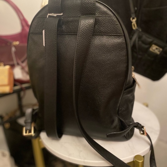 Michael Kors Black Pebbled Leather Backpack - Picture 2 of 3